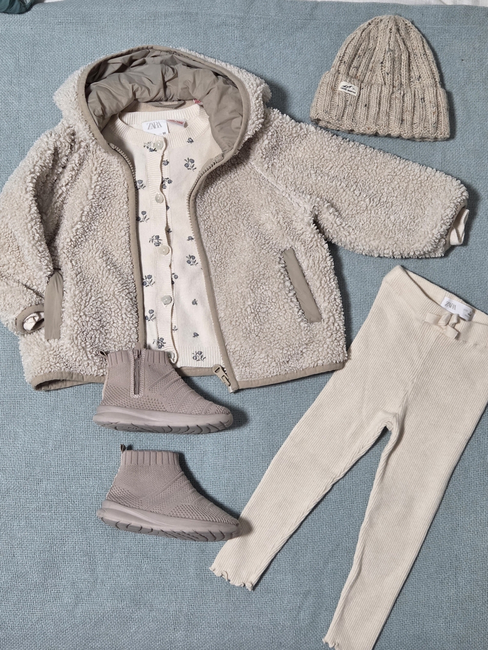 Zara Cream Beige Bundle Set Sz 2-3